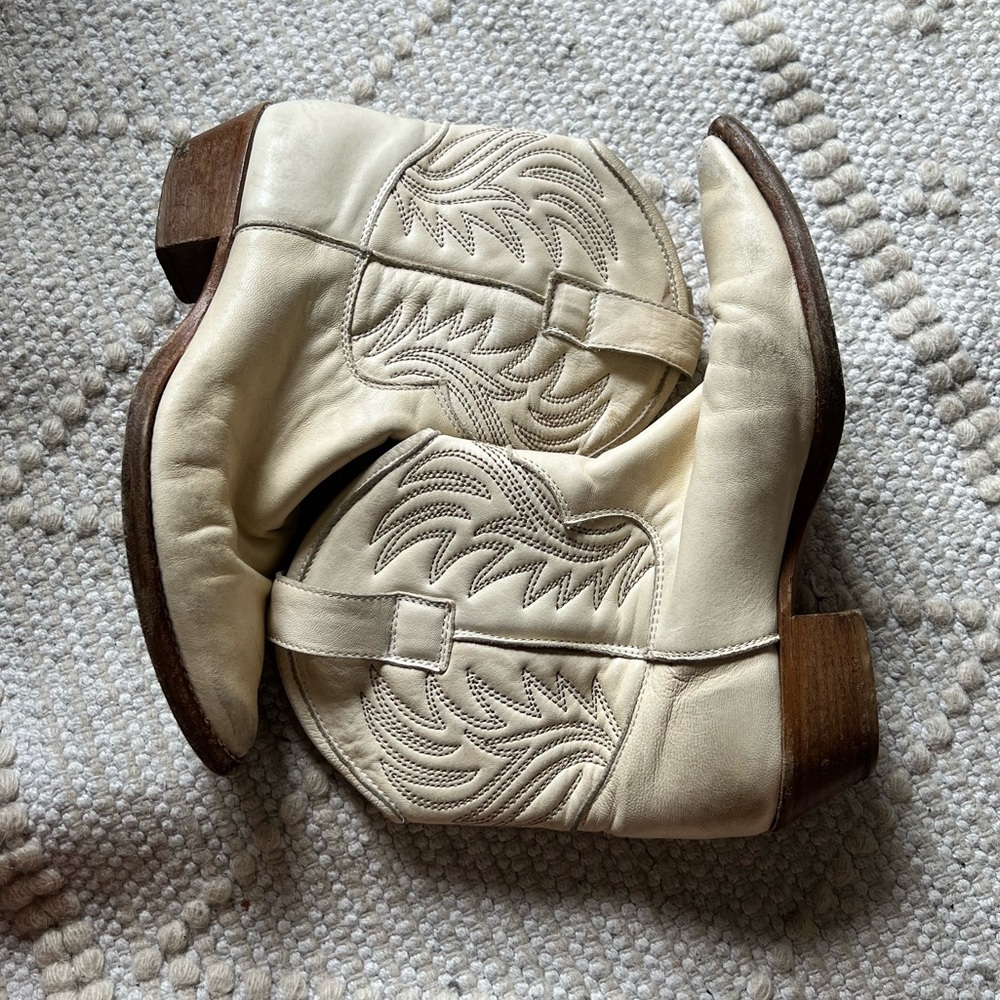 Steve Madden Cream Ankle Boots